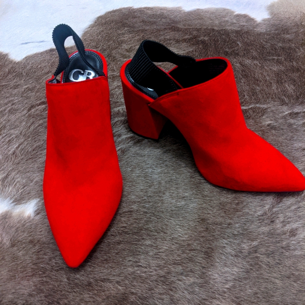 Red hot suede booties